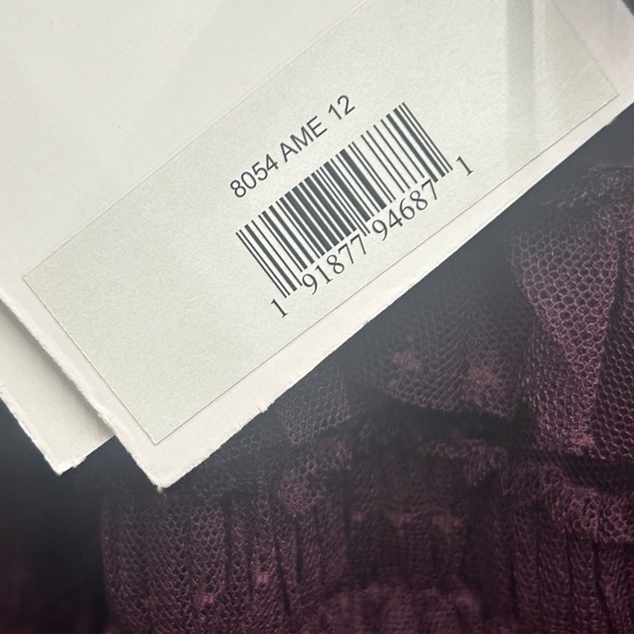 MAC DUGGAL 8054 NWT Ruffle Cap Sleeve Tiered Midi Dress - Picture 7 of 10